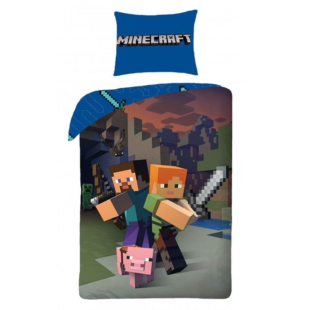 Minecraft - Bettwäsche - 140 x 200 cm + 70 x 90 cm Minecraft - Bettwäsche - 140 x 200 cm + 70 x 90 cm